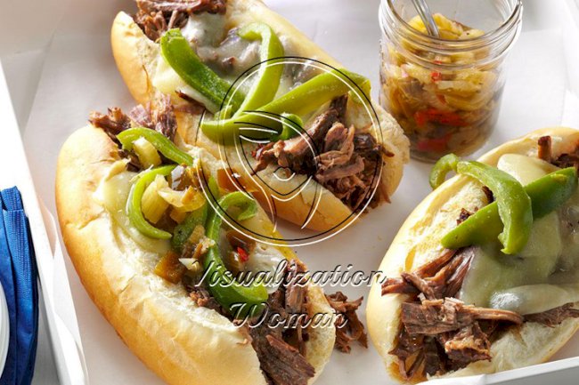 Slow-Cooker Italian Beef Sandwiches