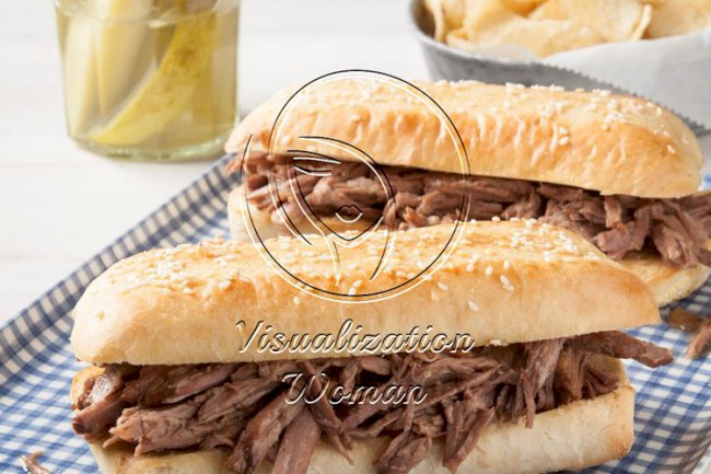 Italian Shredded Beef Sandwiches