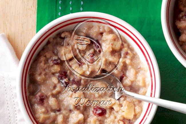 Apple-Cranberry Breakfast Risotto