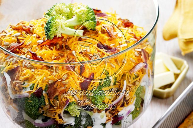 Layered Broccoli Salad