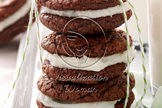 Chocolate-Mint Creme Cookies