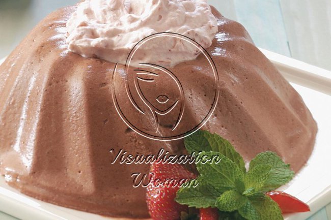 Chocolate Bavarian with Strawberry Cream