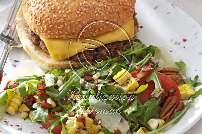 Fresh Corn & Arugula Salad