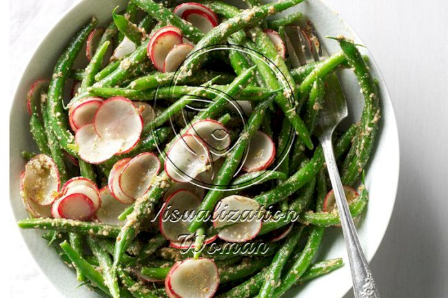 Green Beans and Radish Salad with Tarragon Pesto