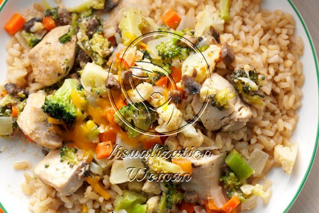 Broccoli-Cauliflower Chicken Casserole