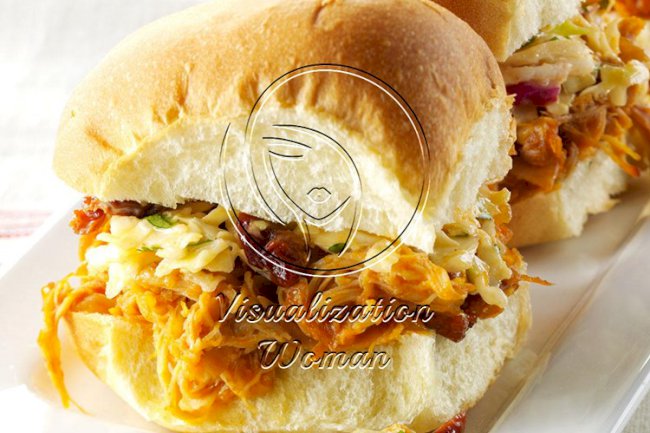Chicken Sliders with Sesame Slaw