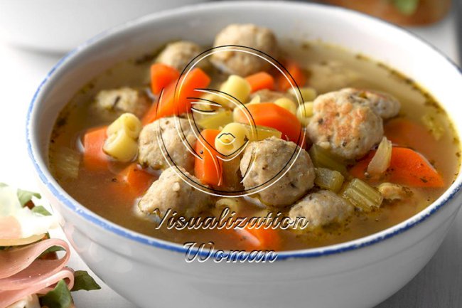 Hearty Turkey Meatball Soup