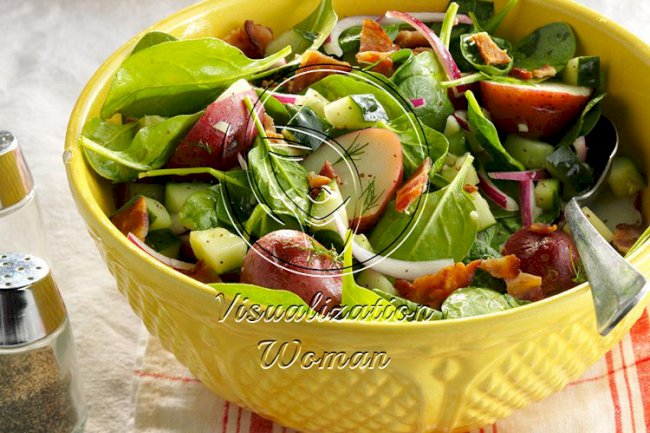 Garden Spinach-Potato Salad