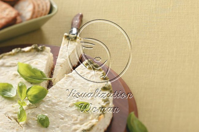 Crab Pesto Cheesecake