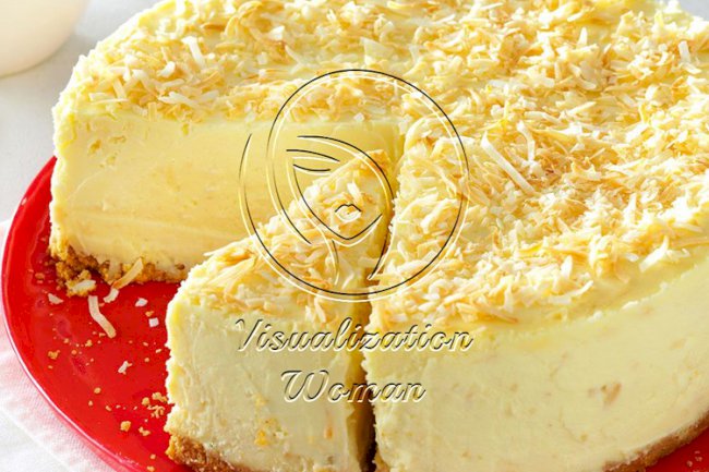 Coconut-White Chocolate Cheesecake