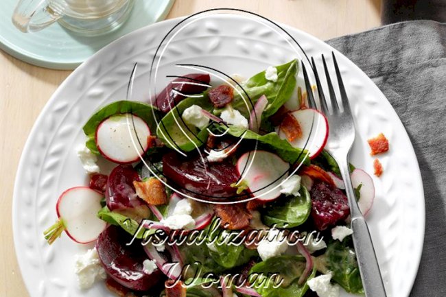 Pickled Beet Salad with Bacon Vinaigrette
