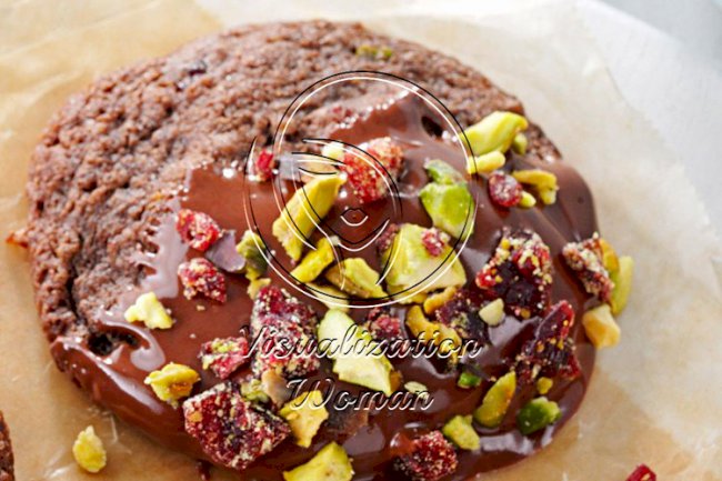 Chocolate-Dipped Spumoni Cookies