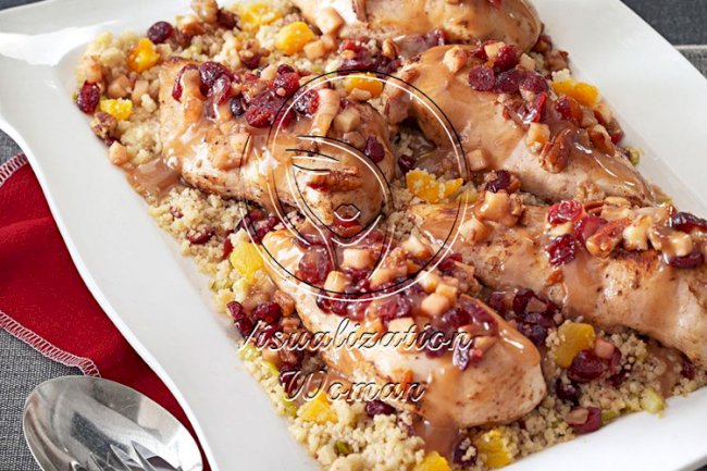 Stuffed Chicken Breasts with Cranberry Quinoa