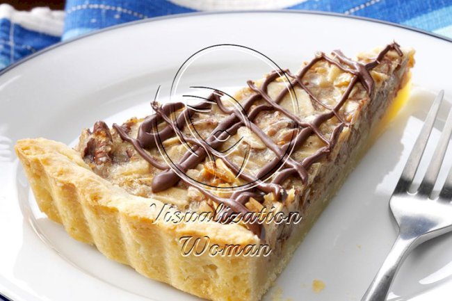 Chocolate Drizzled Maple-Nut Tart