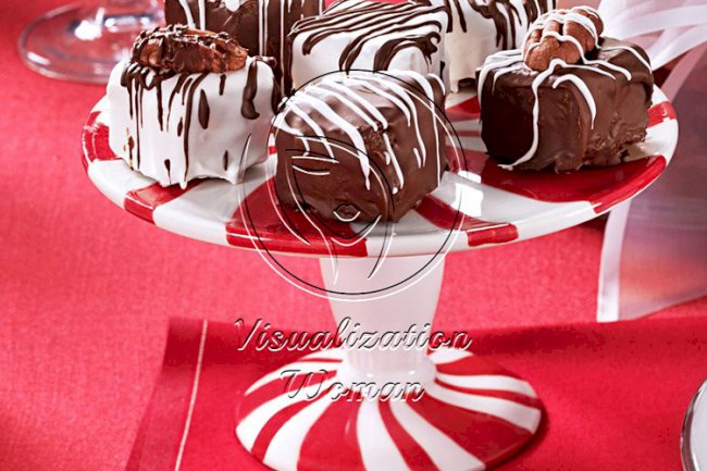 Chocolate-Dipped Apricot Fruitcakes