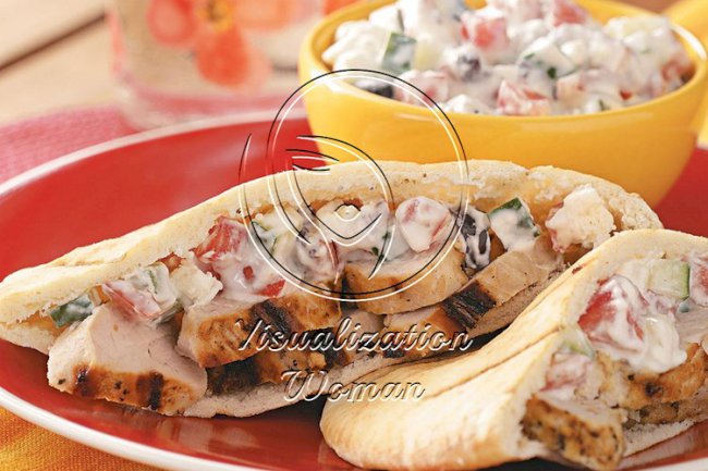 Grilled Turkey Pitas