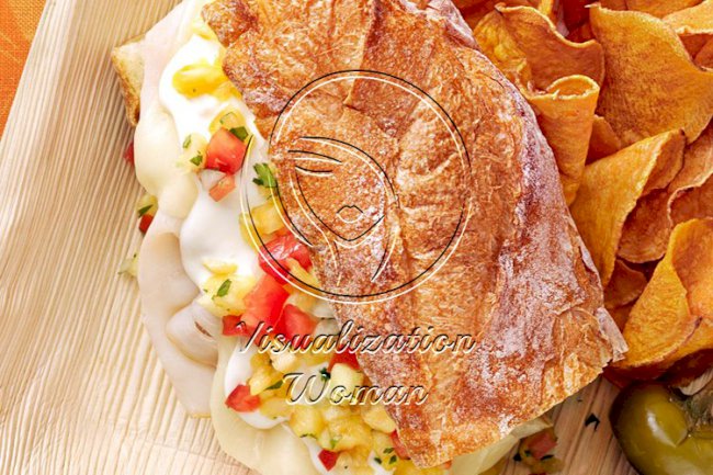 Turkey Sandwich with Pineapple Salsa