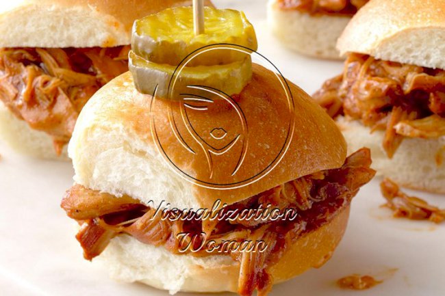 Honey and Ale Pulled Chicken Sliders