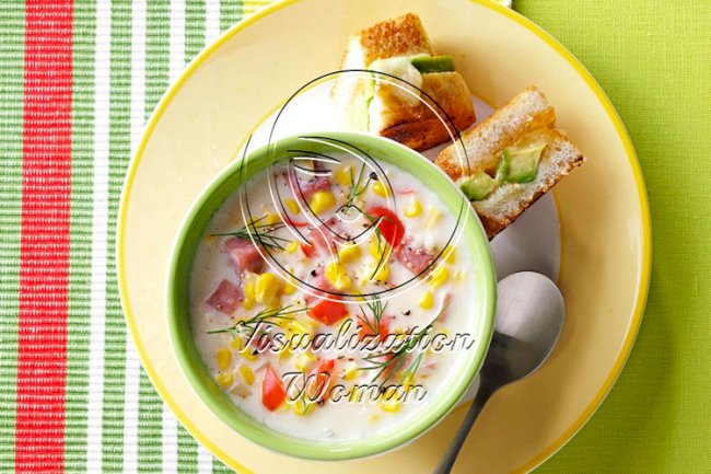 Creamy Ham & Corn Soup
