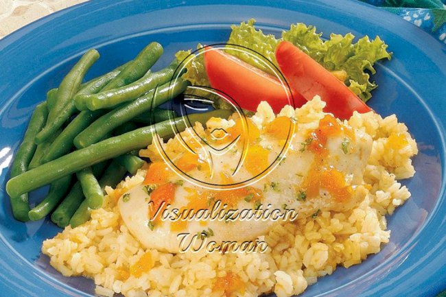 Chicken ‘n’ Rice with Apricot Sauce