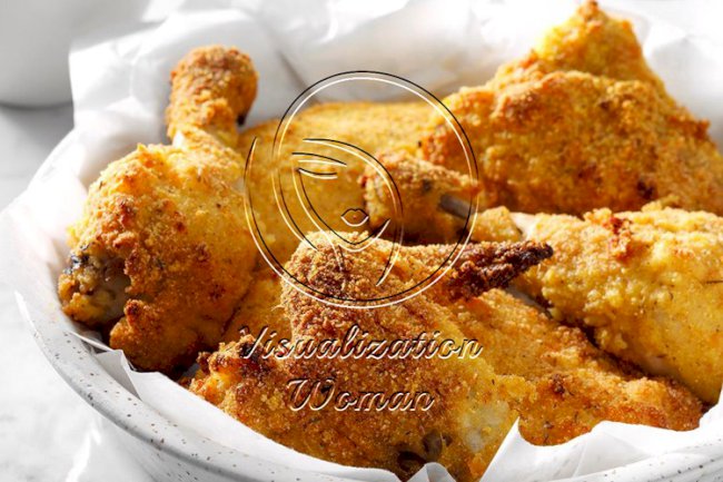 Cornmeal Oven-Fried Chicken
