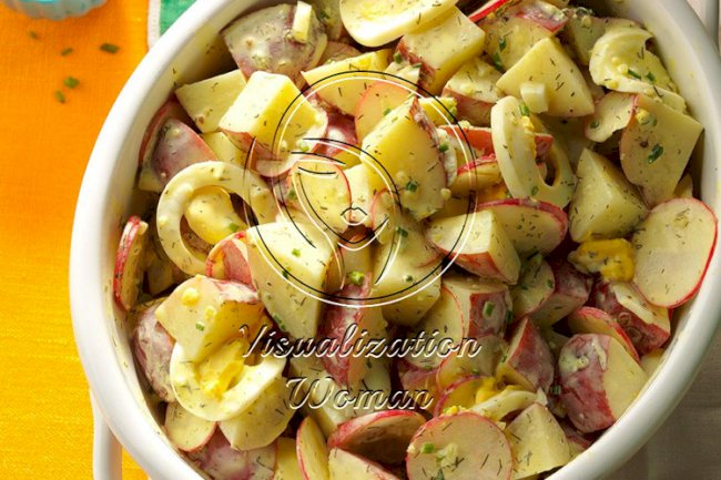 Tangy Potato Salad with Radishes
