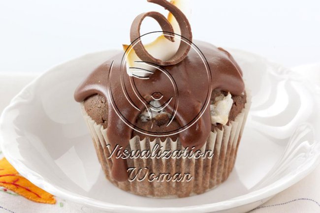 Coconut-Filled Chocolate Cupcakes