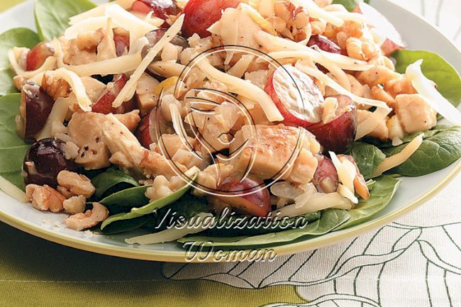 Honey-Mustard Chicken Spinach Salad
