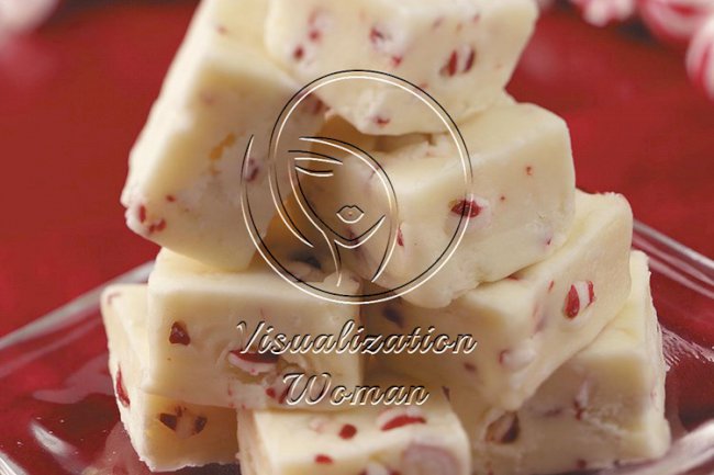 White Chocolate Peppermint Fudge
