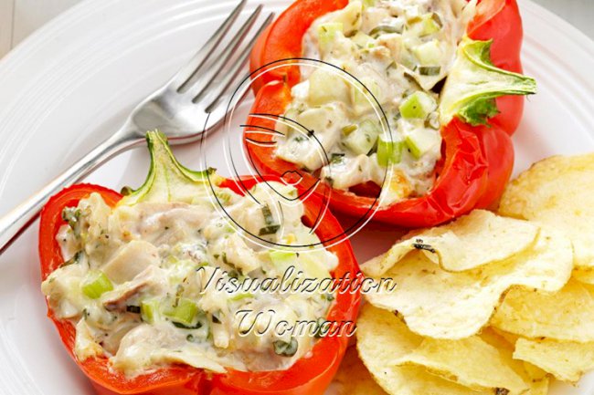 Chicken Salad-Stuffed Peppers