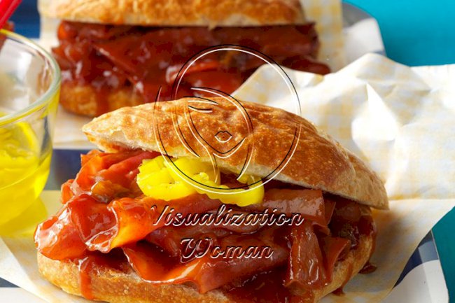 Slow-Cooker BBQ Ham Sandwiches