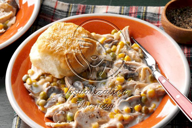 Alfredo Chicken & Biscuits