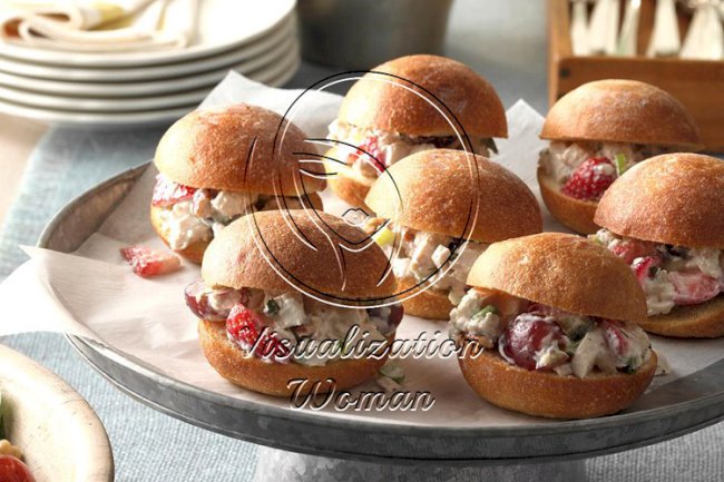 Fruity Chicken Salad Mini Sandwiches