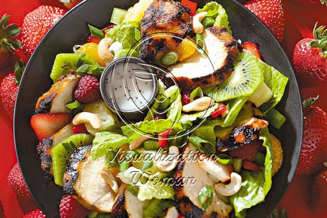 Teriyaki Chicken Salad with Poppy Seed Dressing