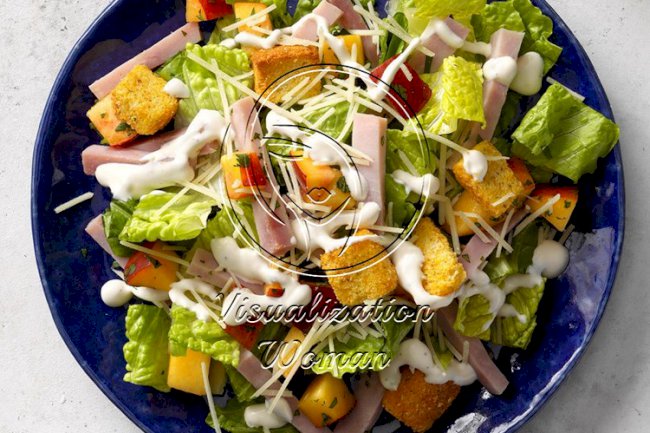 Ham Caesar Salad
