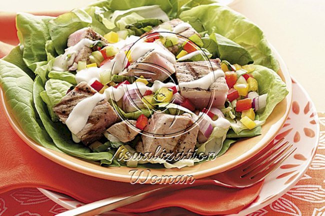 Grilled Tuna Bibb Salads
