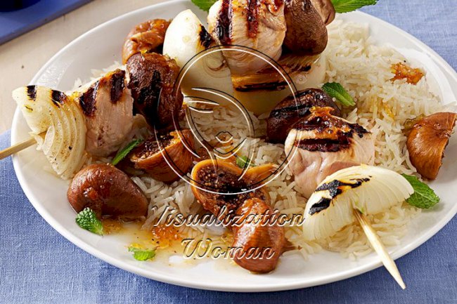 Fig & Wine-Sauced Chicken Kabobs
