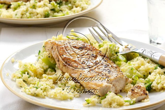 Balsamic Chicken with Broccoli Couscous
