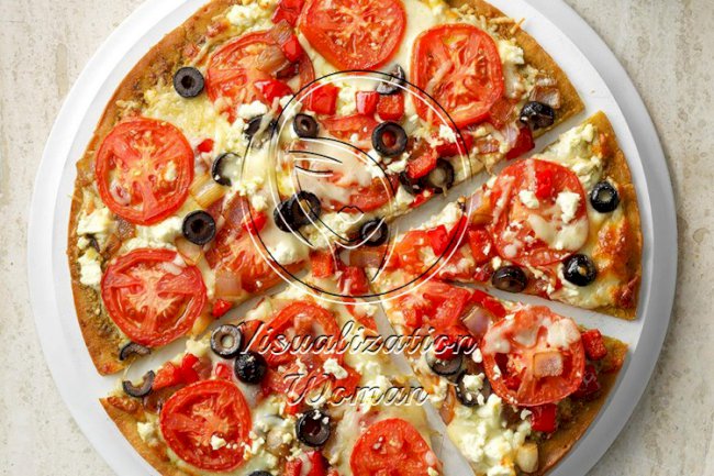 Three-Cheese Pesto Pizza