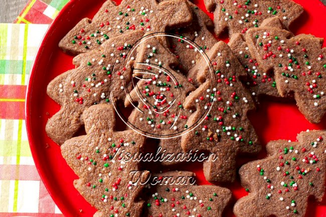 Chocolate Shortbread Trees
