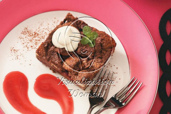 Chocolate-Raspberry Bread Pudding