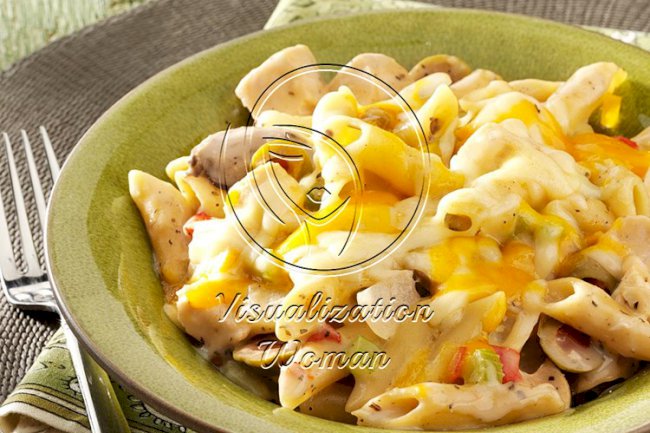 Cheddar Chicken Mostaccioli