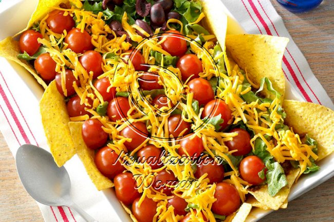 Patriotic Taco Salad