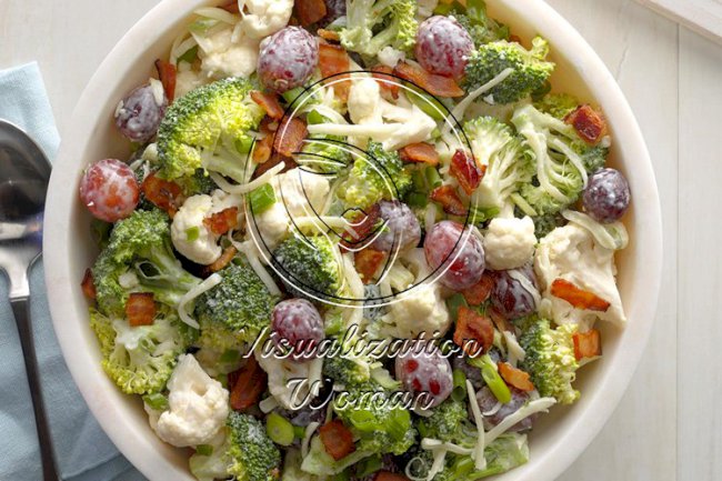 Cauliflower Broccoli Salad