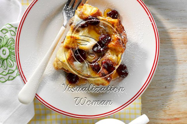 Orange Breakfast Souffle with Dried Cherries