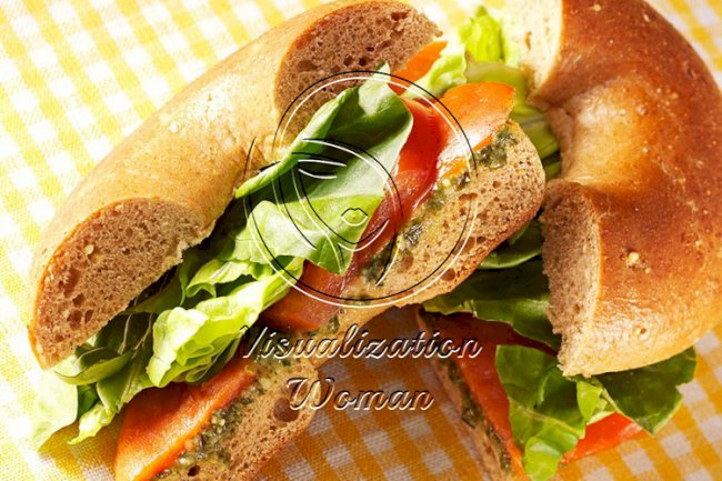 Smoked Salmon Bagel Sandwiches