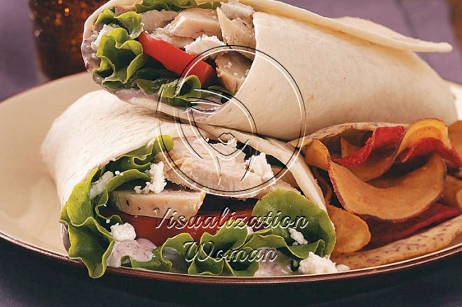 Mediterranean Turkey Wraps