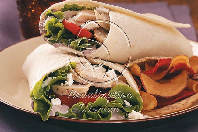 Mediterranean Turkey Wraps for Two