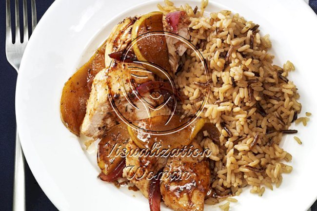 Chicken with Caramelized Pears