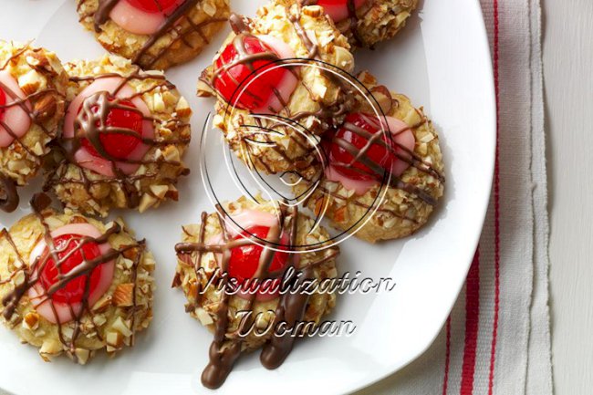 Chocolate-Covered Cherry Thumbprints
